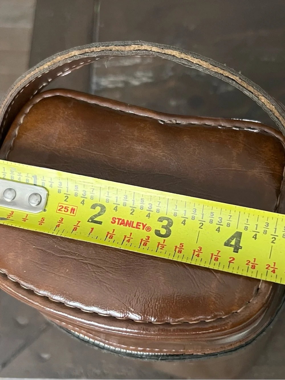 Vintage Leather Liquor Travel Case